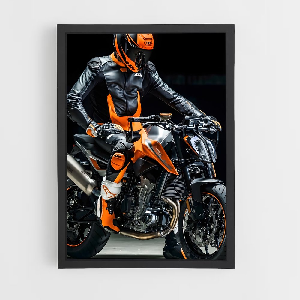 Poster L'Aventurier Nocturne – affiche KTM Moto (vue 2)